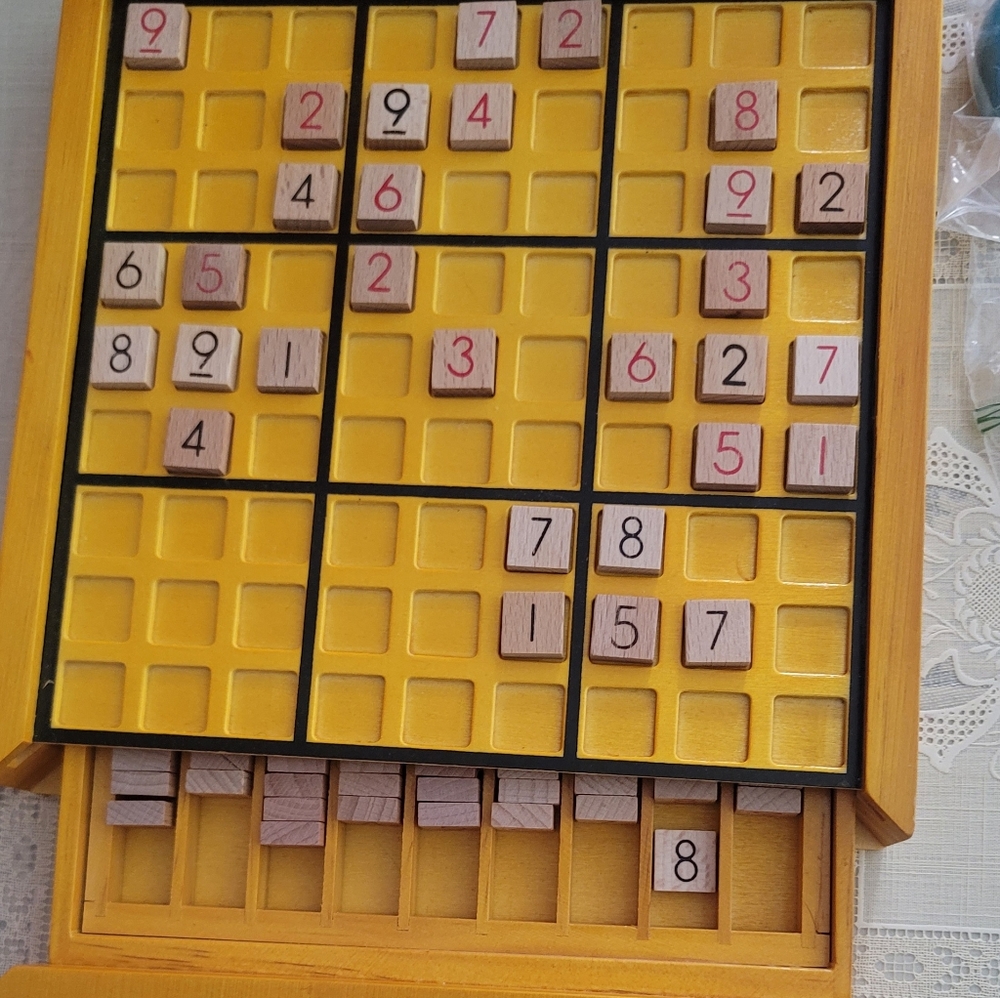 Wood suduko board